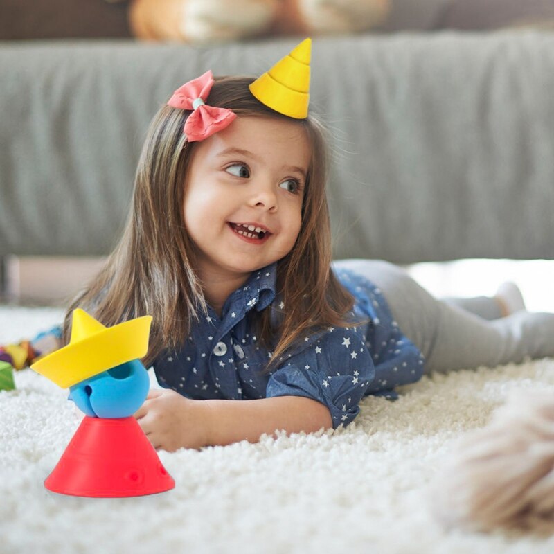 Kids Brain Development Early Education Toy Multicolor Convertible Cones Building Toys Parent-child Interactive Game