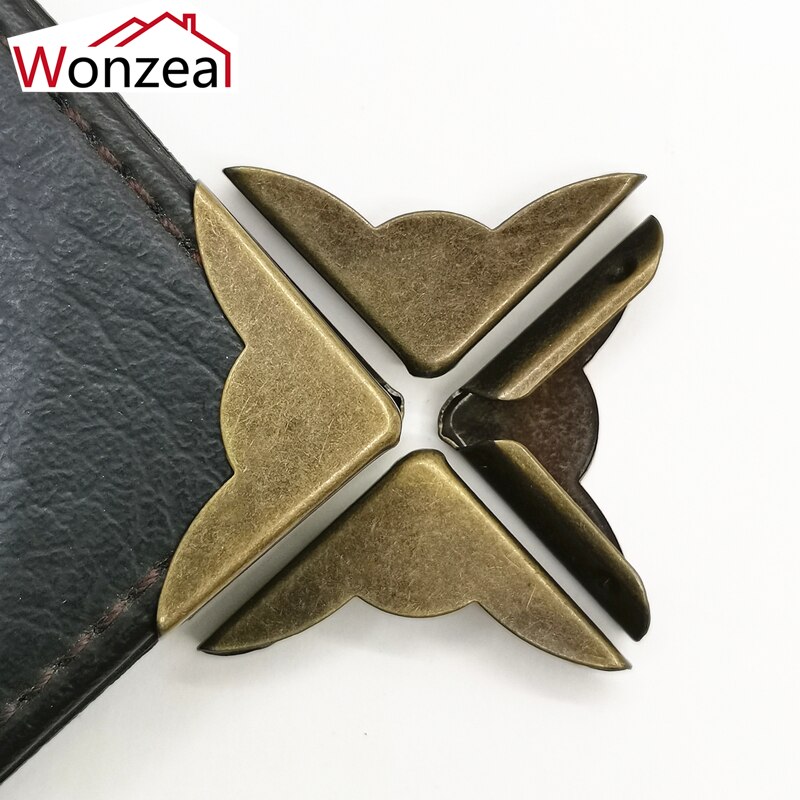 Antieke Messing Metal Book Scrapbooking Notebook Albums 'S Mappen Hoekbeschermers Brons Tone Hardware