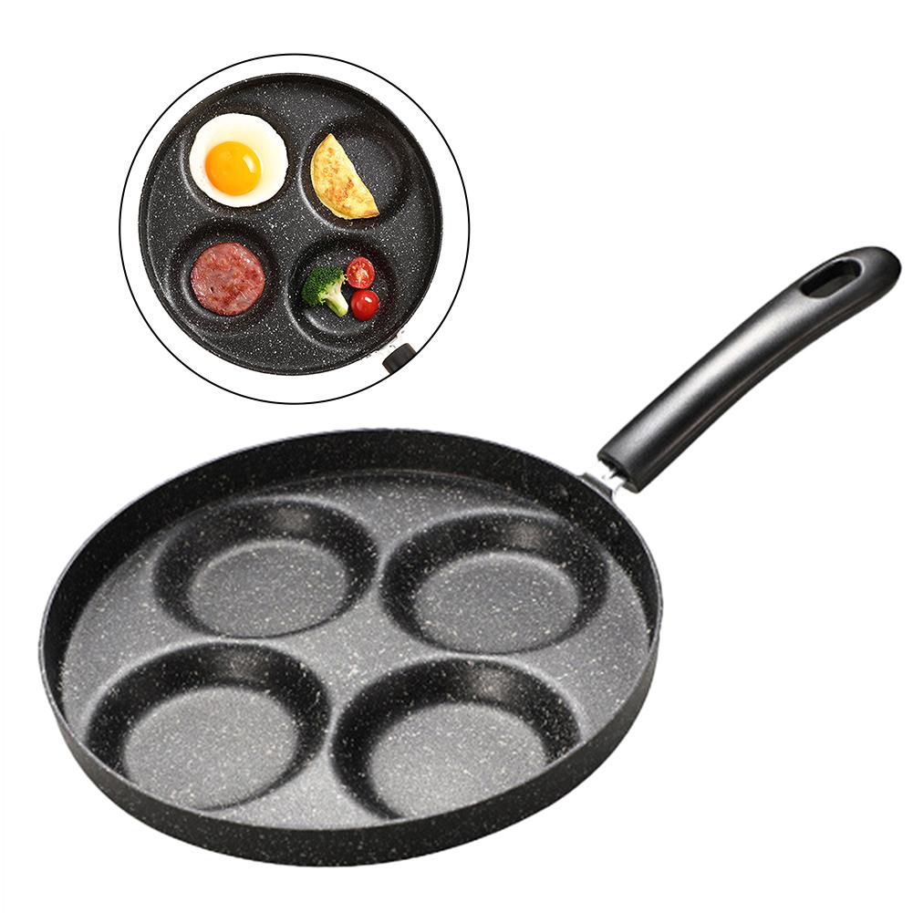 Mini Four-hole Fried Egg Pan Cookware Pancake Nonstick Frying Pan Egg Cooker Omelette Pan For Breakfast Cooking Kitchen