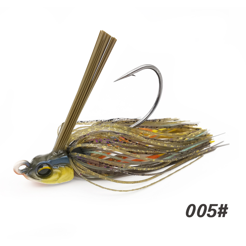 Lureholic 7~14g Weedless Swim Jig High Wire Bait Performance Jig Head Lure Fishing Bait for Bass Fishing With Mustad Hook: 150mm / green