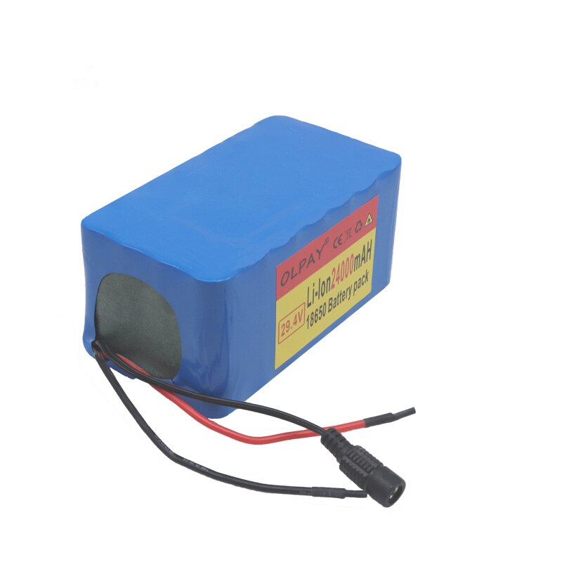 7S4P 24000mAh high power 24AH 18650 Lithium Battery pack with BMS 29.4V Electric bicycle electric car backup power