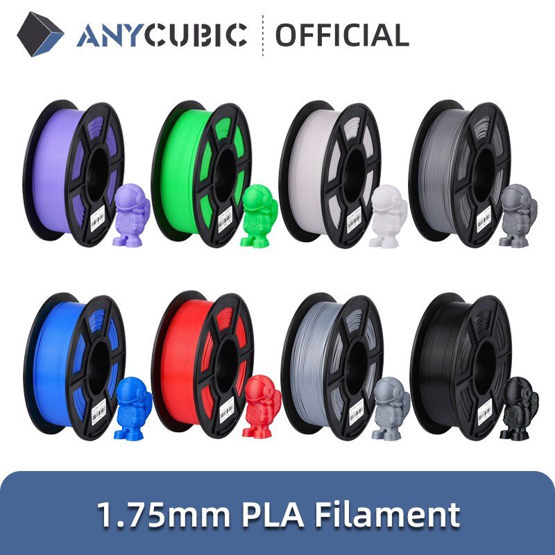 Anycubic Pla Filament 1.75Mm Plastic Voor 3D Printer 1Kg/Roll Rubber Verbruiksartikelen Materiaal Voor Fdm 3D Afdrukken mega S Vyper
