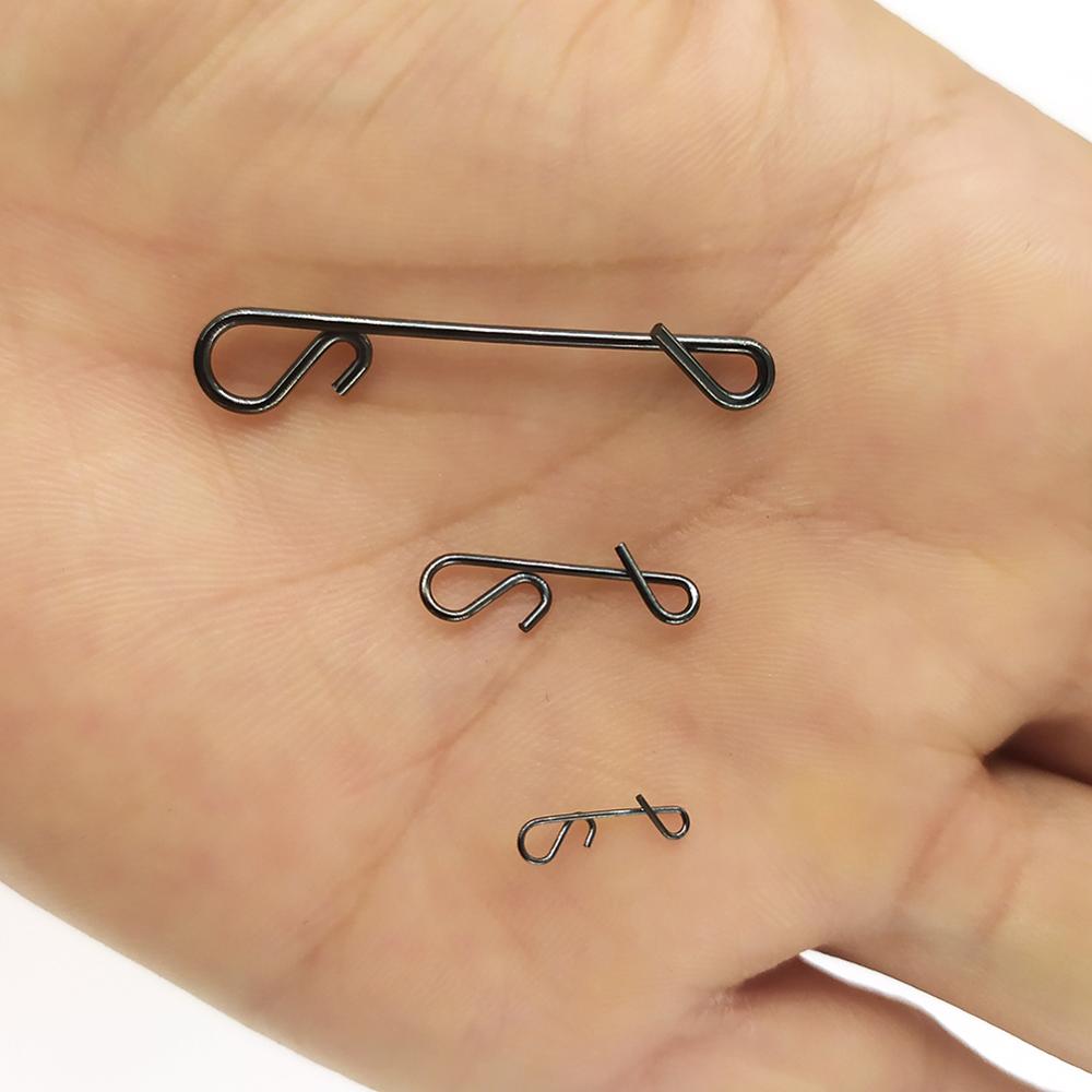 20-pieces Stainless Fishing Line Wire Fishing Connector Swivel Accessories Snap Pin Without Knot Tackle Tool Lure Kit