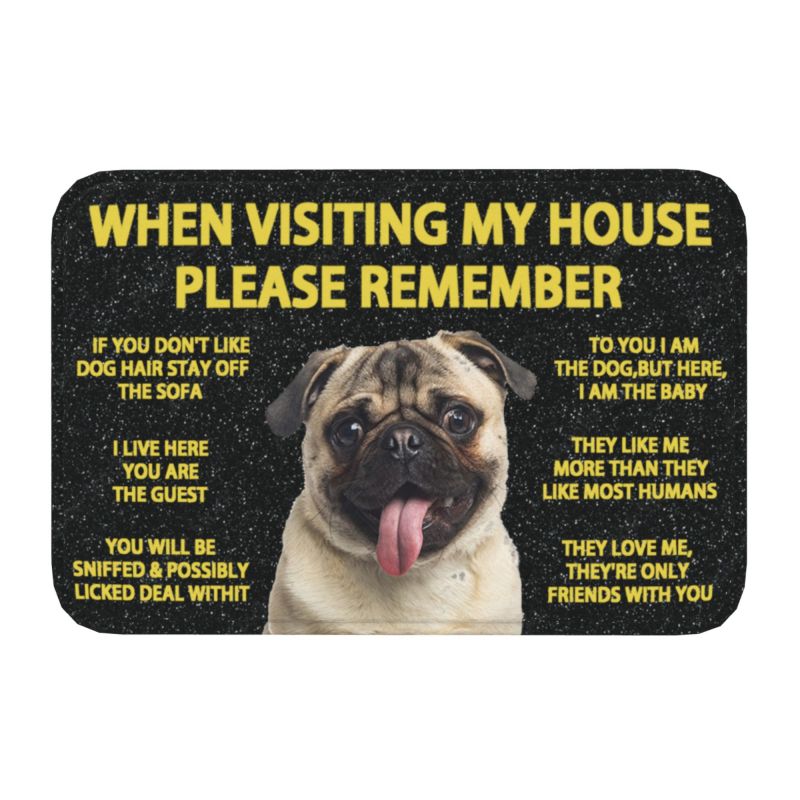 Staffordshire Bull Terrier Dog Quotes Front Door Mat Anti-Slip Outdoor Quick Dry Doormat Kitchen Bedroom Entrance Rug Carpet: PURPLE
