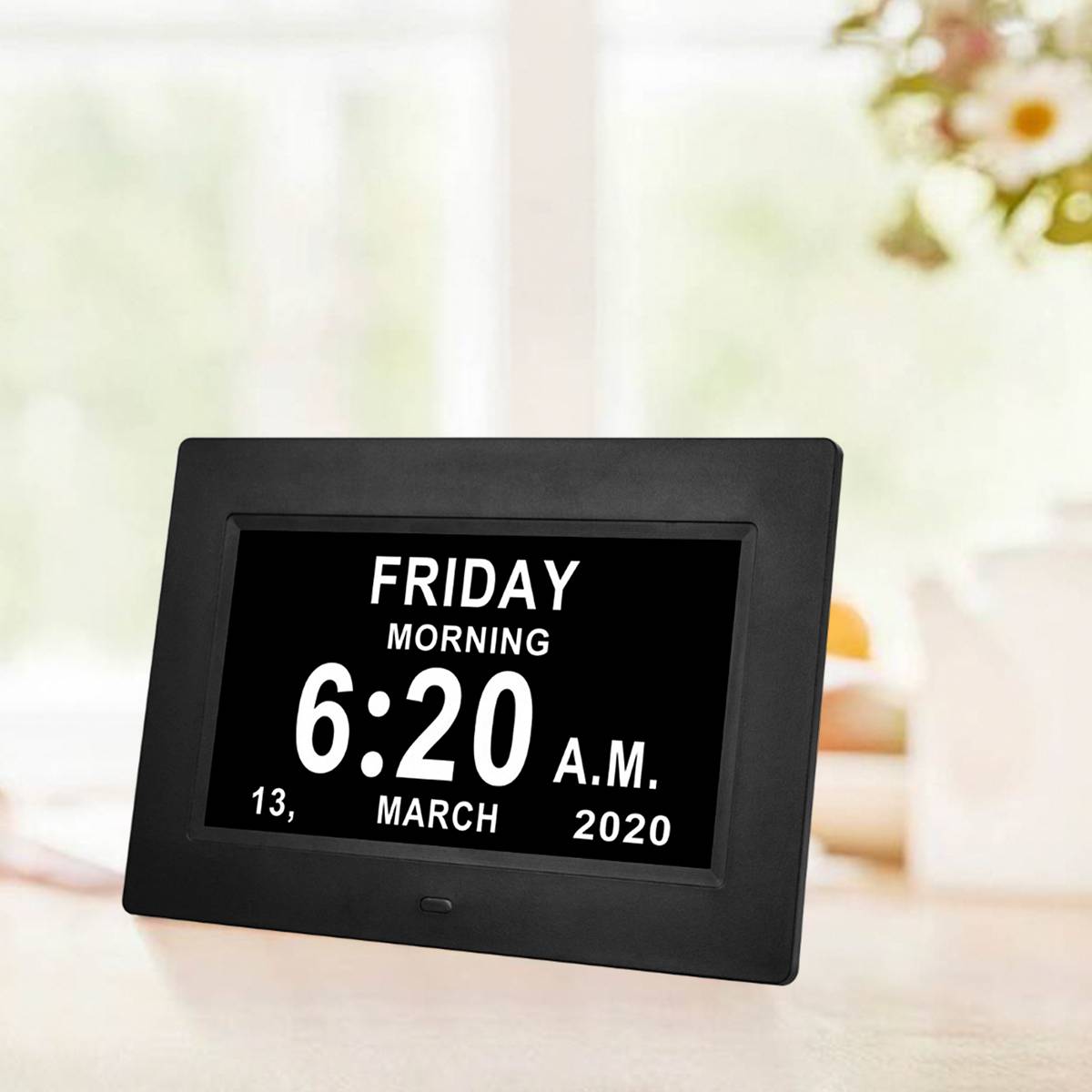 7 Inch Hd Led Display Wekker Digitale Fotolijst Klok Elektronische Desktop Display Home Decor Klok Automatische Helderheid