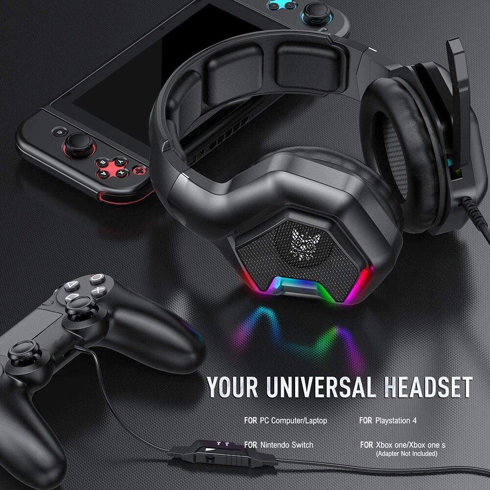 K10 pro wired gaming fones de ouvido rgb música fone de ouvido com microfone