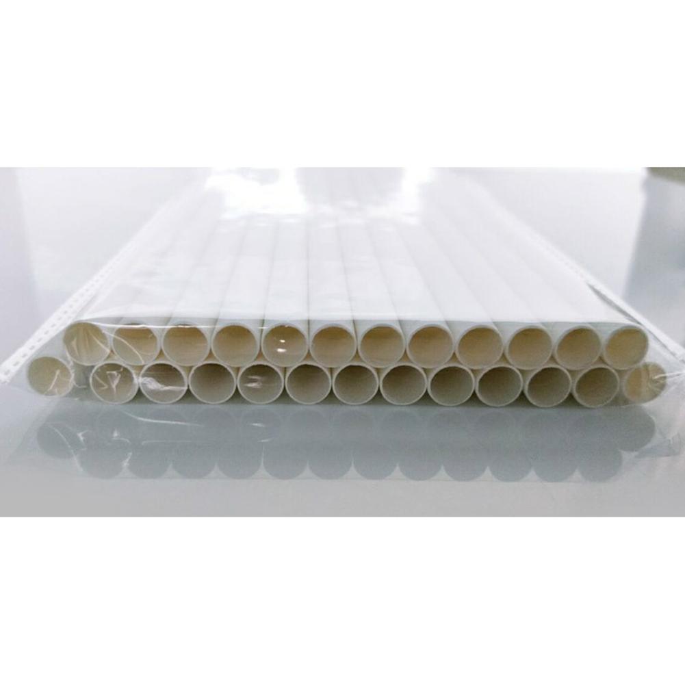 25 stuks wegwerpbare puur witte bruiloftsbenodigdheden, verjaardagsfeestdecoratie, drankpapieren rietjes, witte papieren rietjes