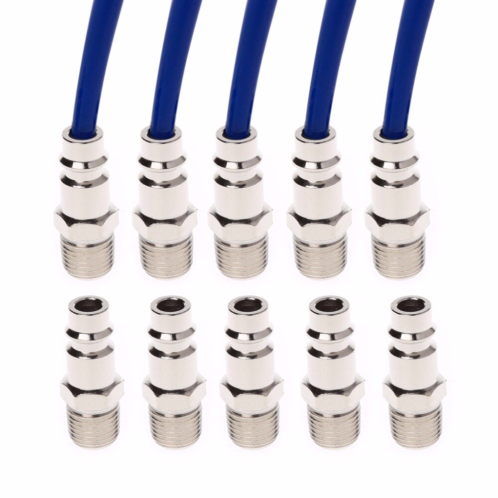 Euro Air Line Hose Fitting Connector Quick Release 1/4 Inch BSP Male Thread