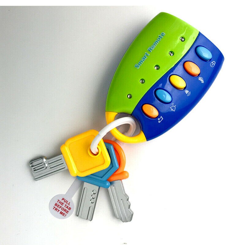 Clé de voiture musicale pour bébé, jouet éducatif, avec des sons Flash colorés, des voix à distance
