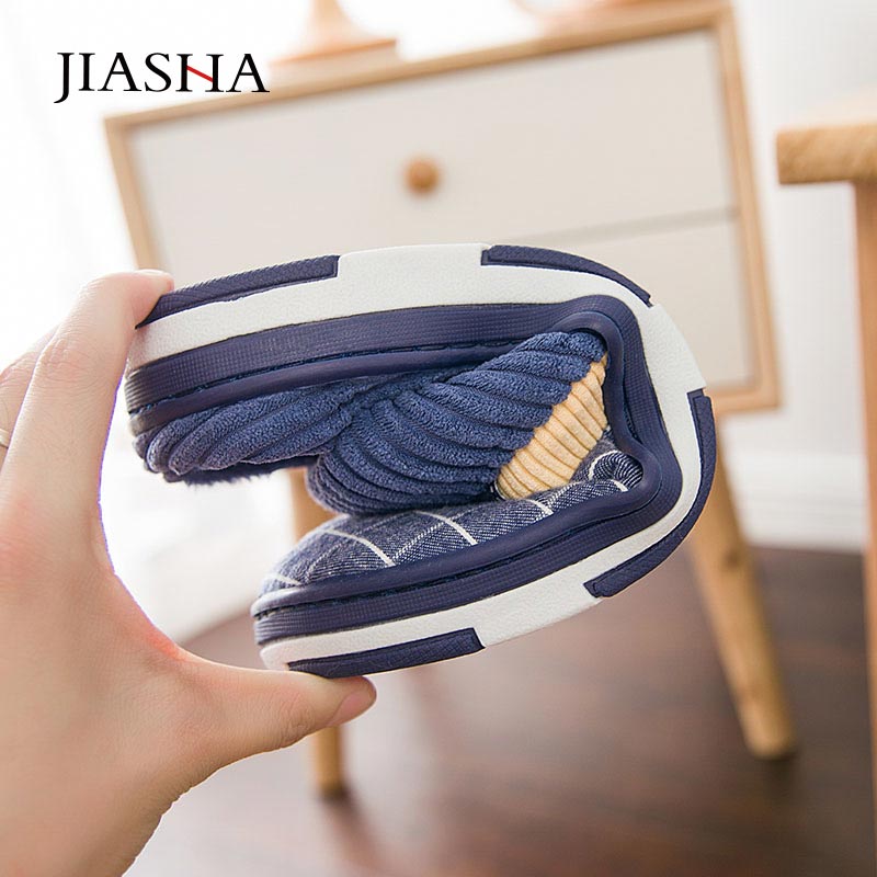 warm indoor slippers men shoes plush flock winter home slippers for men non-slip sewing soft male shoes men slippers