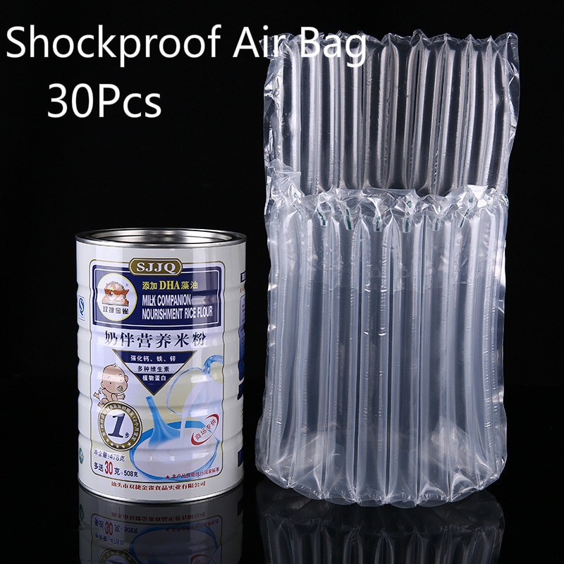 30pcs/Lots Shockproof Air Bag Packaging Bag Buffer Filled Bag 10 Column Barrel Milk Powder/Rice Noodle Bag Inflatable Air Packag