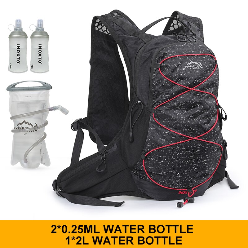 INOXTO 2021 najnowszy 15L torba rowerowa męska kobiety konna wodoodporny oddychający plecak rowerowy, rowerowa torba na wodę, kask rowerowy: Jasnoniebieski