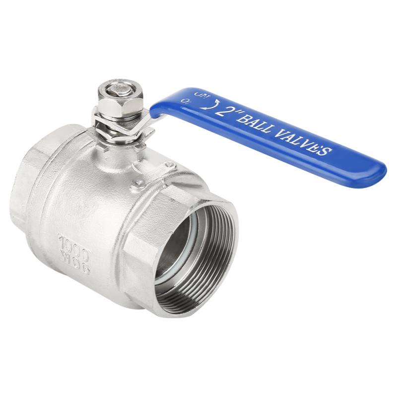 1 pcs 2 inch 304 Ball Valve Stainless Steel Two-piece Full Port Female Thread Ball Valve DN50