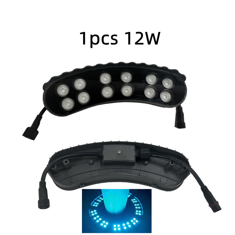 1 stks 12 W Boom Holding Lamp Outdoor IP65 Waterdichte Tuin Spot Ondergrondse Lampen Landschap Verlichting AC85-265V DC24V RGB Licht: Black / Blauw / 6-10W