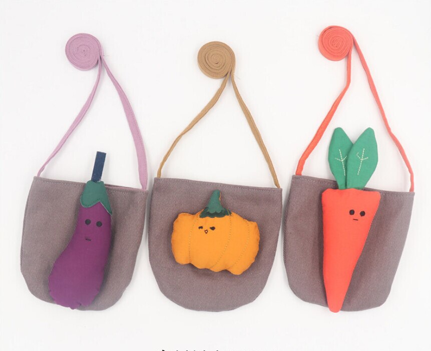 Lovely Girls Canvas Mini Bag Kids Cartoon Cute Handbags Children's Crossbody Bag Princess Mini Shoulder Bag