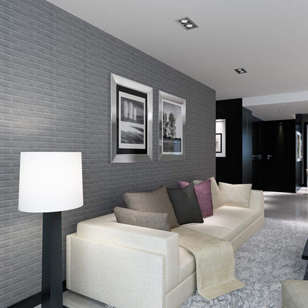 3D 60x60cm Brick Wall Stickers Living Room DIY PE Foam Wallpaper Panels Room Decal Stone Decoration Embossed Wallpapers Poster