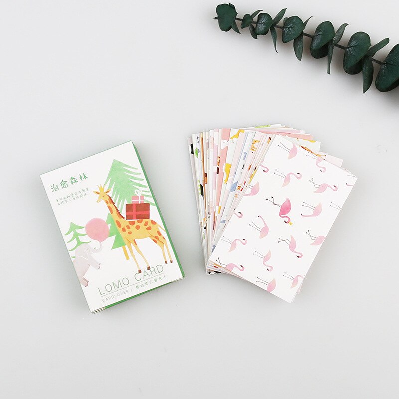 28 Teile/satz Cartoon Visitenkarten Student Grußkarten Mini Postkarte Nette Schreibwaren Geburtstag Mini Brief Umschlag Karte Set