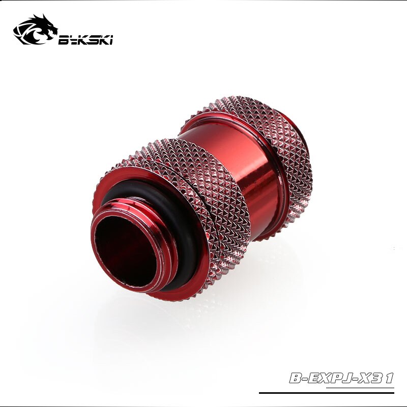 BYKSKI G1/4&quot; Male to Male Rotary Connectors / Extender (22-31mm) use for GPU card Cross Fire connect SLI Fitting: red