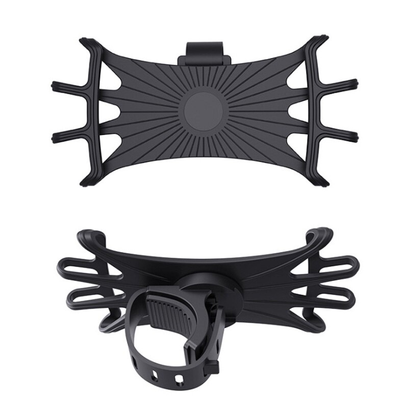 Pyörä puhelinteline polkupyörän kännykkäteline moottoripyörän tuki iphonelle samsung xiaomi gsm houder fiets: Musta