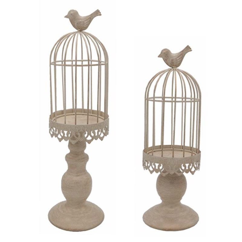 Metalen Vogelkooi Kandelaars Bruiloft Kandelaar Kooien Marokkaanse Lamp Kaars Houder Wit Voor Home Decoratie Kandelaar GZT015