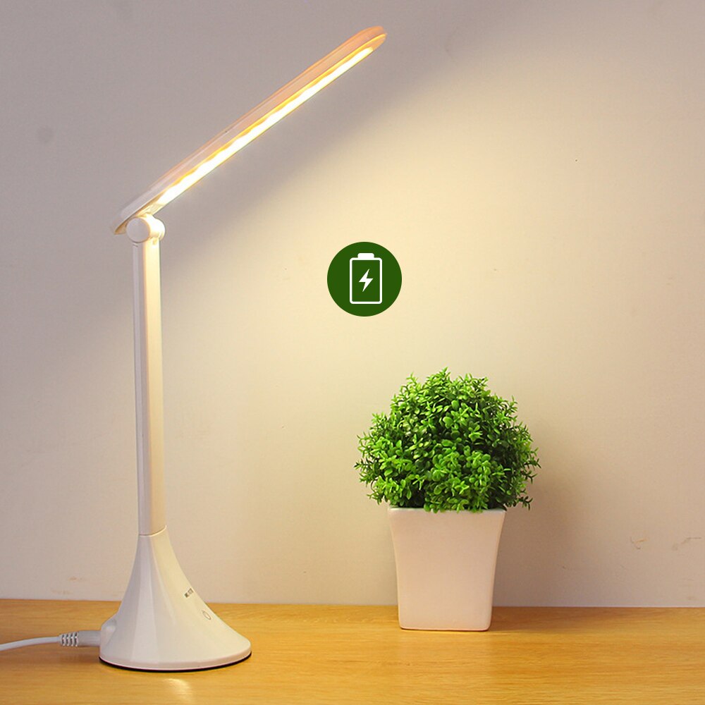 Junejour led bordbordslampe rørende 3 niveaus dæmpbar usb foldelampe øjenbeskyttelse: Opladning