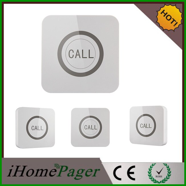 Call Touch Knop Gast Notifier Ihomepager Draadloze Zender Bel Ober Diensten