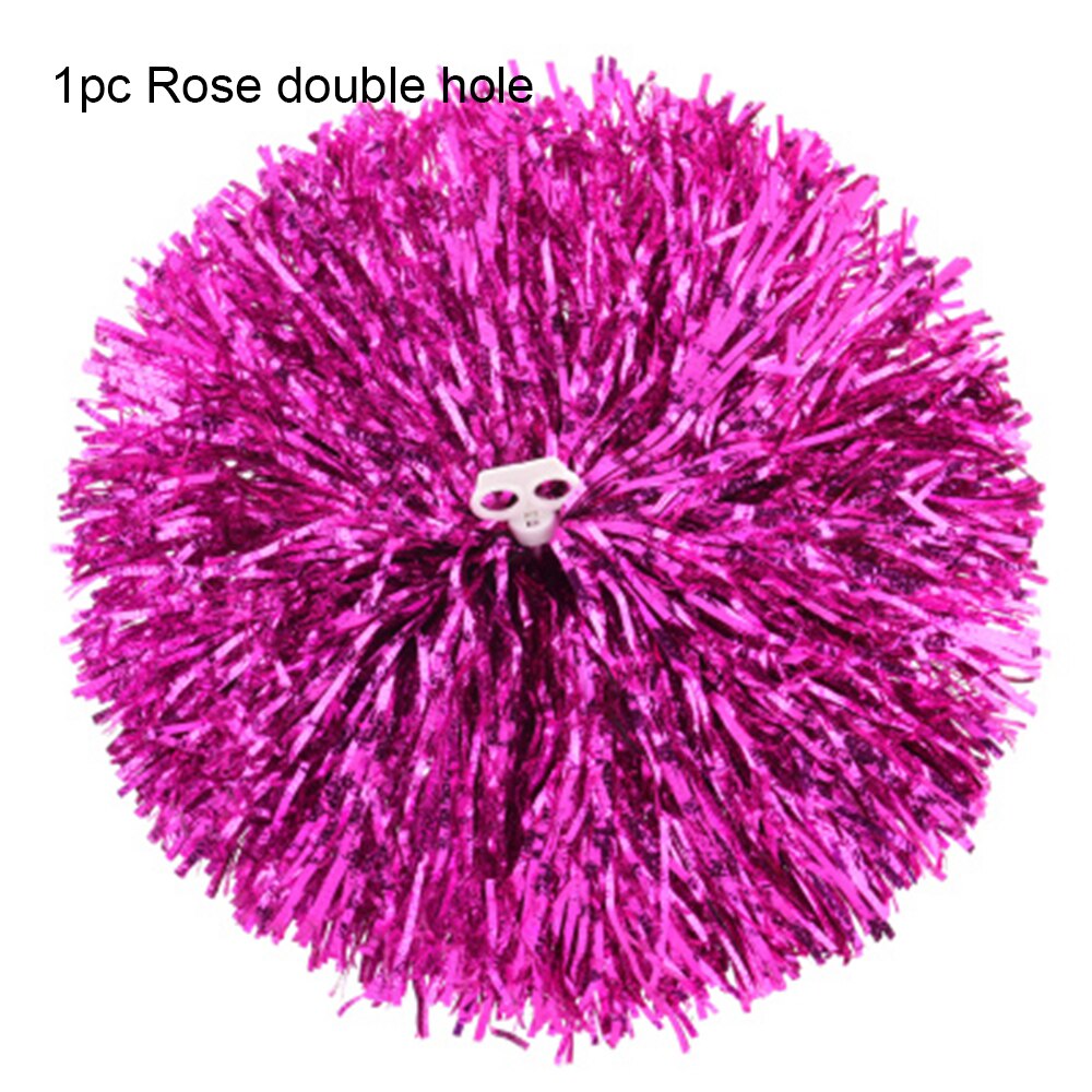 1Pc Plastic Handvat/Dubbele Gat Cheerleading Bal Bloem Dubbele Gat Handvat Pompoms Sport Club Concurrentie Dance Concert Levert: 1pc Rose