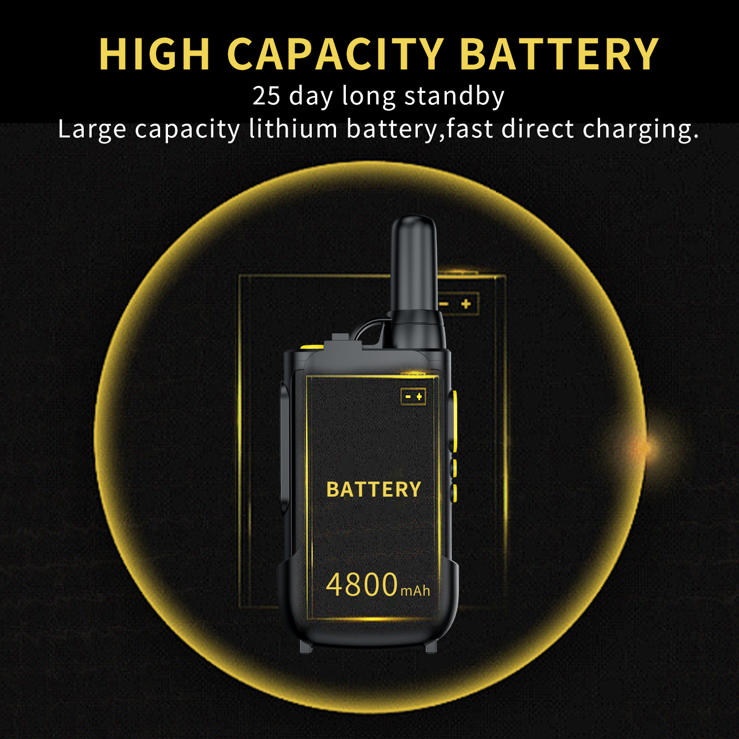 5w Power Work Walkie-talkie 6km Call 4800mAh Battery Portable Waterproof Strong Anti Real-time Walkie-talkie