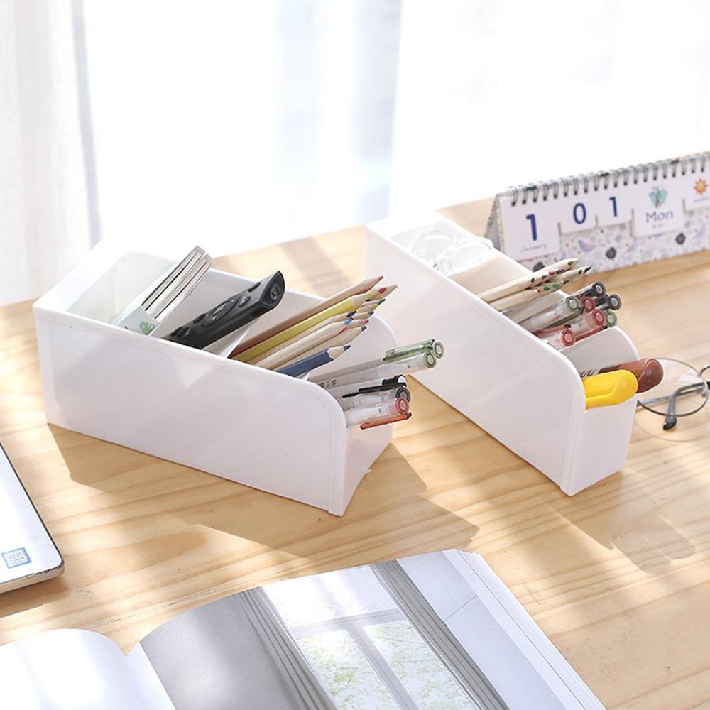 Ergonomic Desk Stationery Box Drawer Organizer Inclined Pen Holder office supplies Rectangular Stationery Organizer