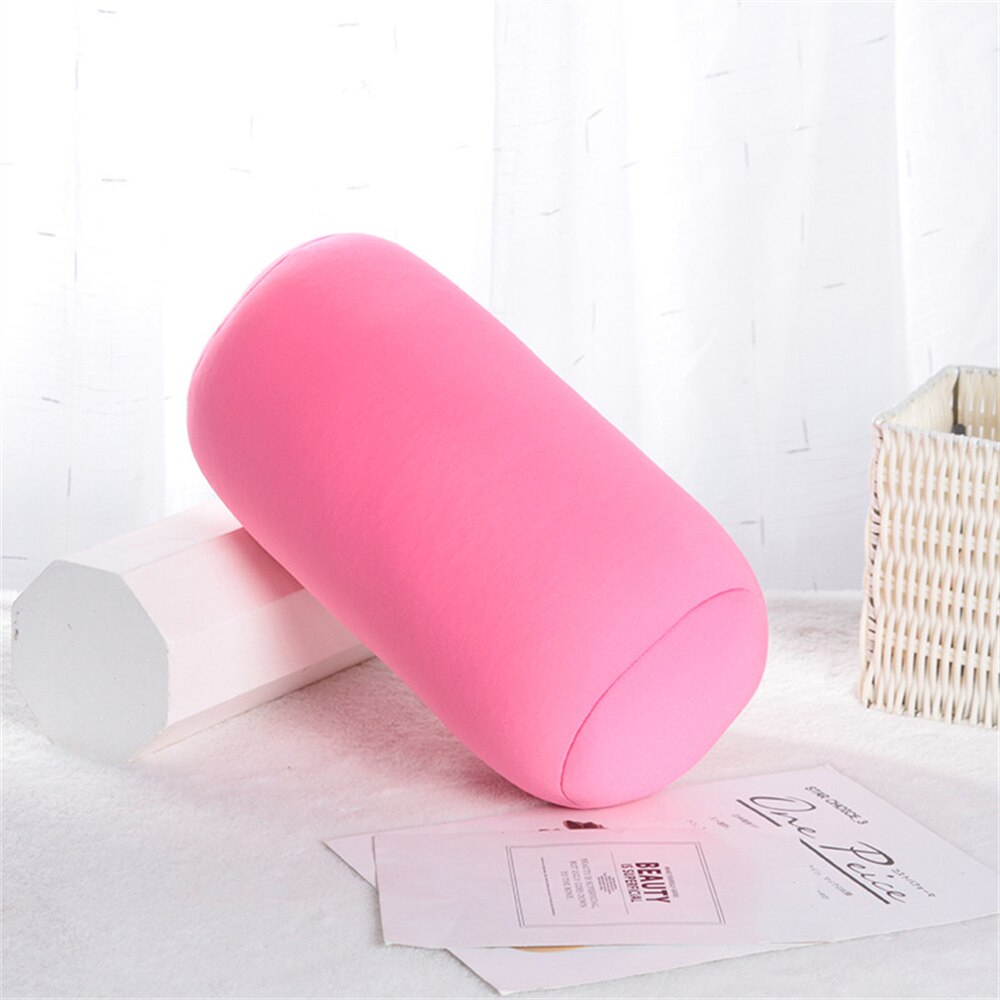 Super Soft Head Pillow Micro Mini Microbead Back Cushion Roll Body Pillow Head Convenient Travel Neck Pillows Bed Decoration: Pink