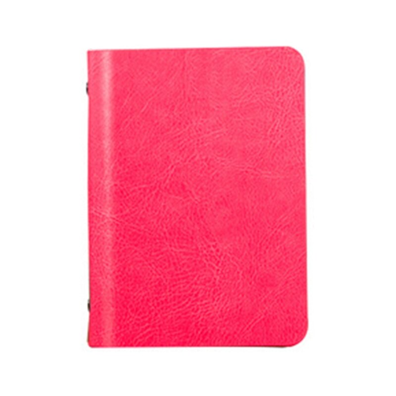 A7 Tasche verlieren-blatt Notizbuch Leder Abdeckung Geschäft Tagebuch Memos Planer Notizblock A9LC: RR