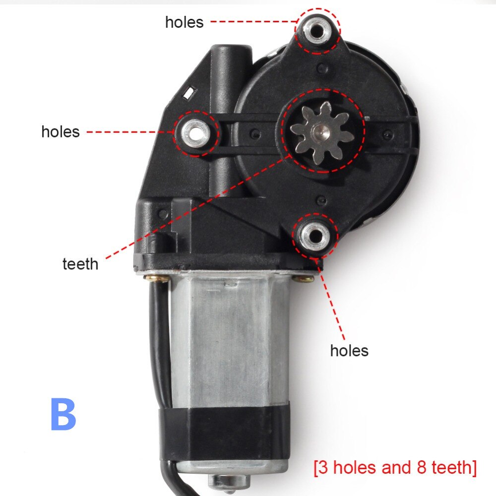 AZGIANT 12V 3 hole 8 Teeth Car Electric Window Lifter Motor Engine Power Windows Motor Regulator Left/ right Torx pinion