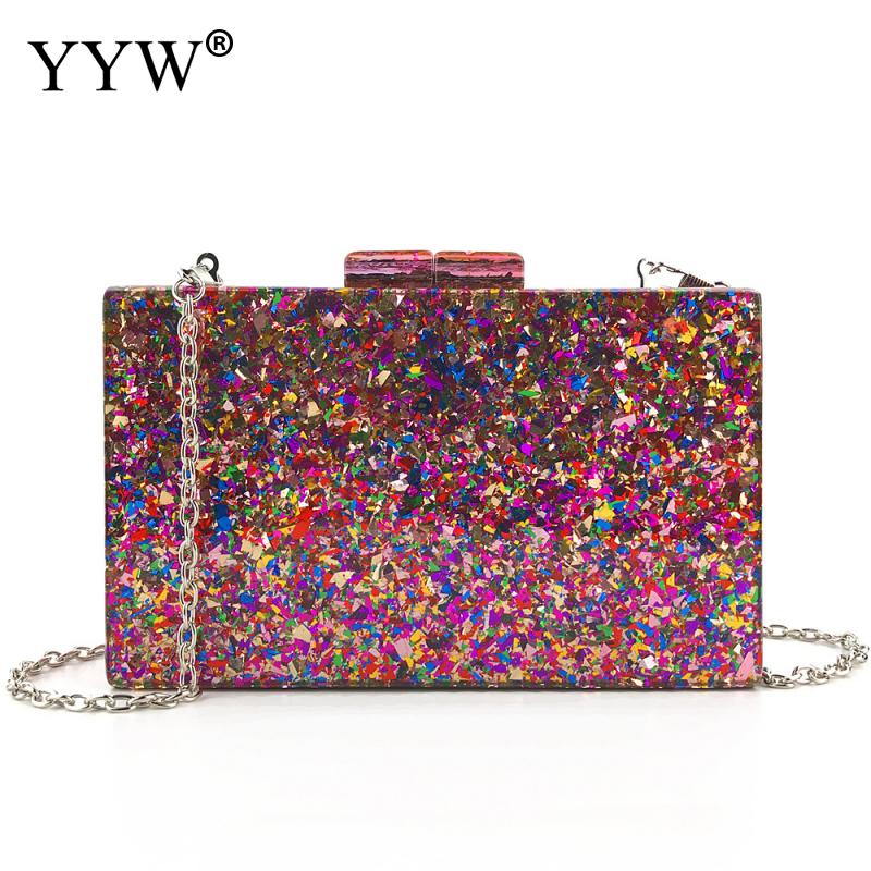 Strass Acryl Cocktail Kupplung Für Frauen Prom Party Abend Tasche Geldbörse Frauen Acryl Abend Kupplung Tasche Glitter Geldbörse Handtasche: 1