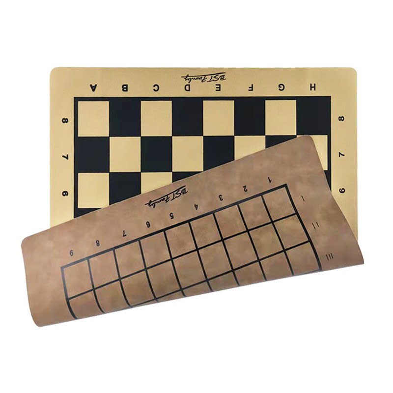 Skakbræt pu læder skakbrikker sætbræt 46*50cm brik 45*50mm foldedammer eller shogi skakbræt  ib4