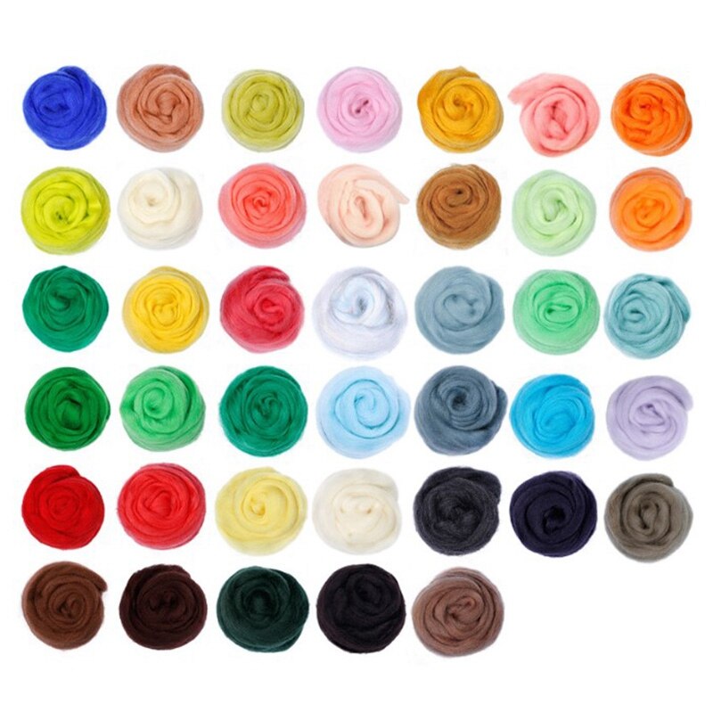 70 Color Wool Roving Felt Wool Yarn Roving Roving Wool Needle Felt Wool Fibre Wool