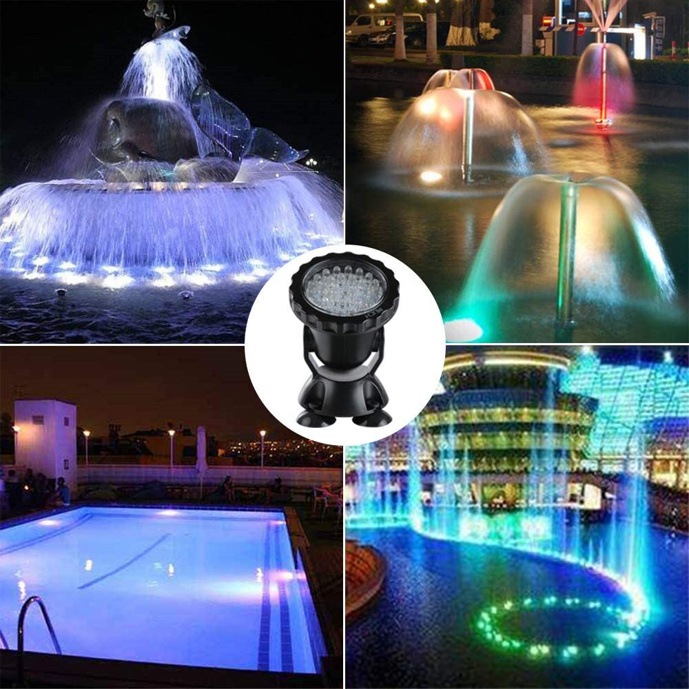RGB Tauch Teich Schwimmbad Lichter IP68 Wasserdichte Unterwasser Aquarium Strahler 36 LED Garten Landschaft Rasen Licht
