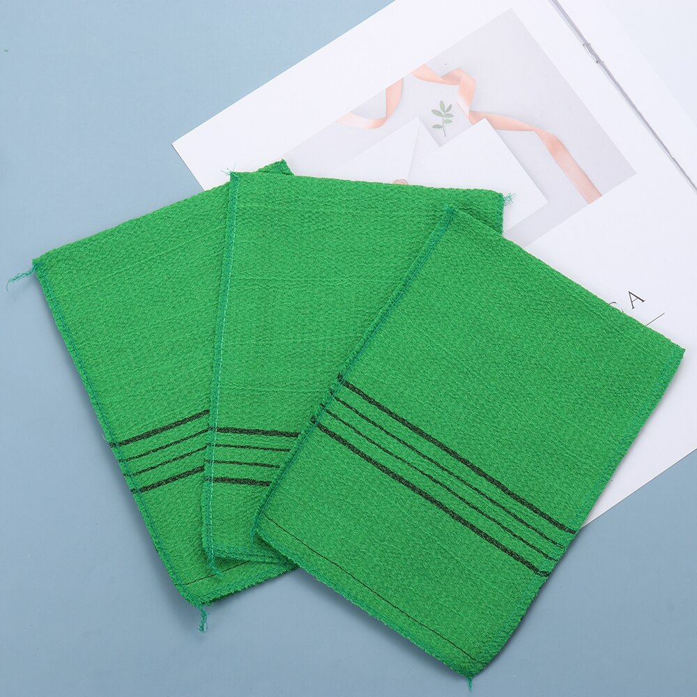 1 PC doppelseitige Handtuch Koreanische Peeling Schlecht Waschlappen Körper Peeling Dusche Handtuch Tragbare Für Erwachsene Grob Getreide Handtuch