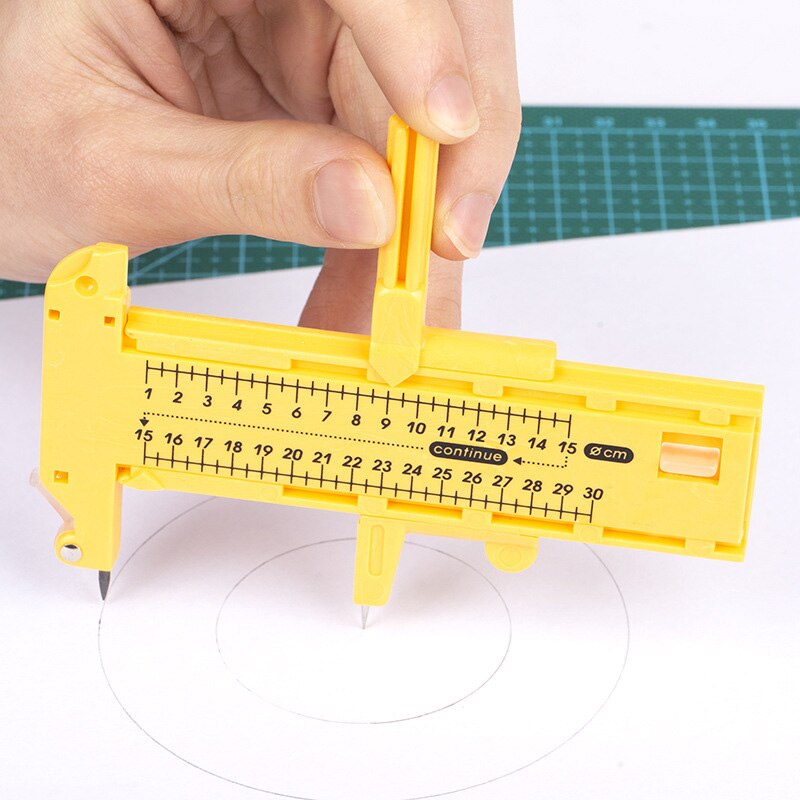 Compas multifonctions coupe-papier circulaire ajustable, outil de coupe circulaire modèle circulaire 1cm-30cm, accessoire artisanal
