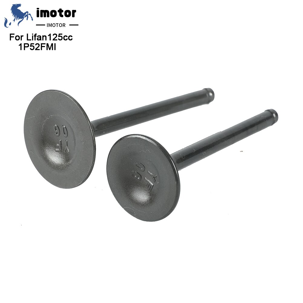 A Pair 52.4mm Bore Motorcycle Intake Valves Pair For Lifan 125cc Horizontal Engines Dirt Pit Bike Monkey Bike Atv Quad Go Kart: Default Title