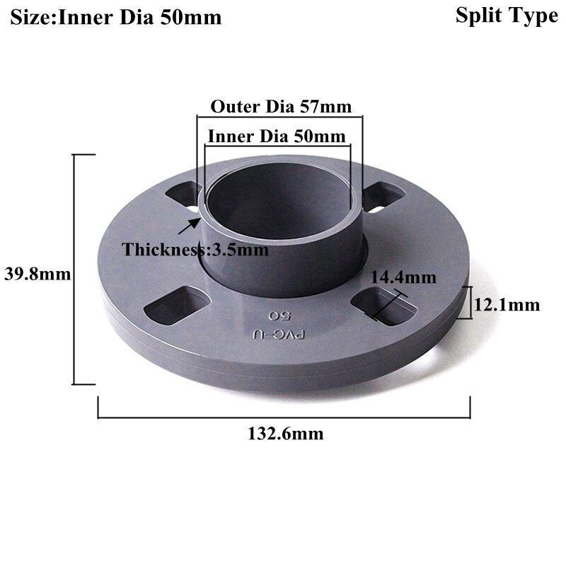 20~160mm PVC Flange Pipe Connector, Aquarium Fish Tank Adapter Irrigation Water Tube Joint Hardware Fittings Slip Socket Flanges: Blue