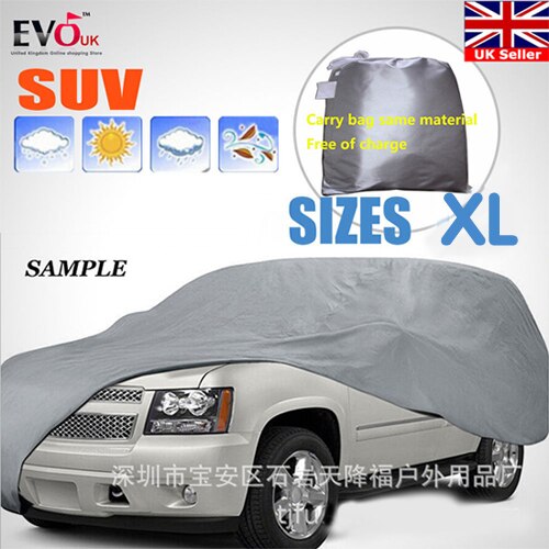 Universal cubiertas para coche entero hielo de nieve polvo sol sombra ultravioleta cubierta de plata clara tamaño L-XL Auto caso Protector de exterior cubierta DFDF: XL