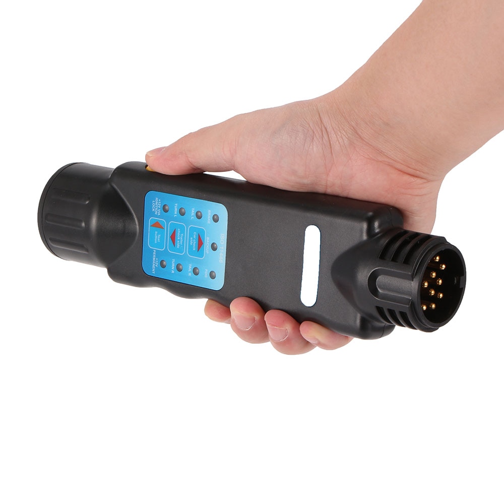 Onever bil trailer tester 13 pin bugsering lys kabel kredsløb stikkontakt med 2 adaptere 12v elektriske diagnostiske værktøjer