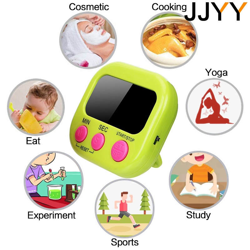 Digital Kitchen Timer Big Digits Loud Alarm LCD Cooking Baking Student Homework Exercise Timer Electronics Egg Timer 1PC JJYY