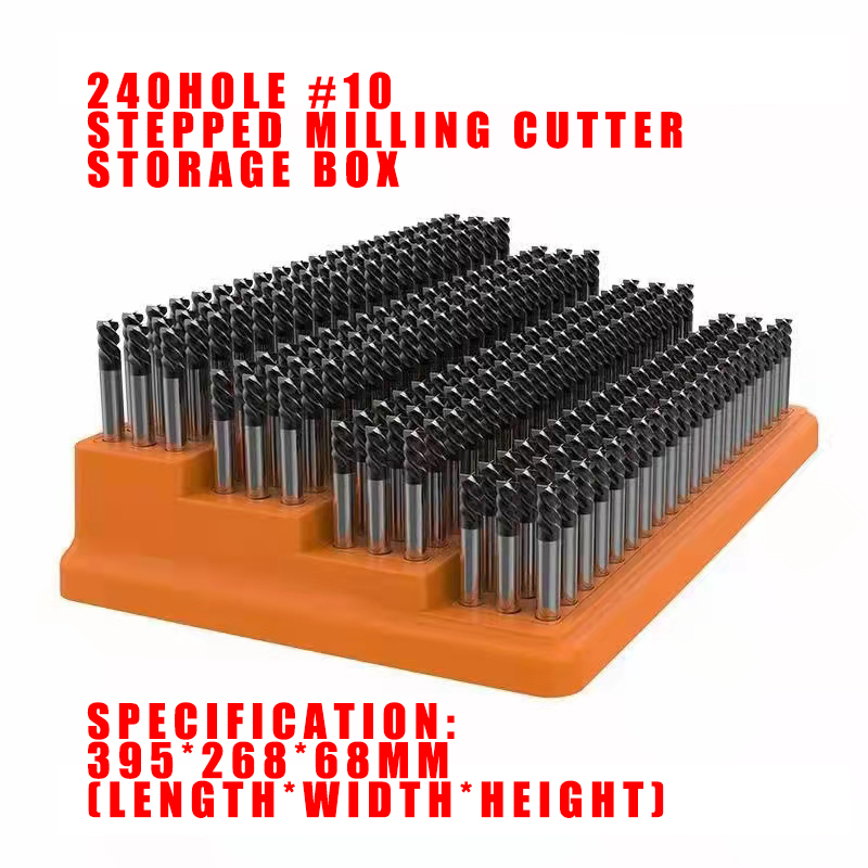 Boîte à outils de fraise, boîte de rangement de 288 trous, boîte de rangement de foret 4mm 16mm CNC, organisateur d'outils, support d'accessoires multifonctionnel: > 32mm