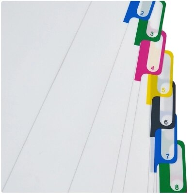 A4 Loose-leaf index paper Color page labeling sheet 11-hole document classification paper 10pieces