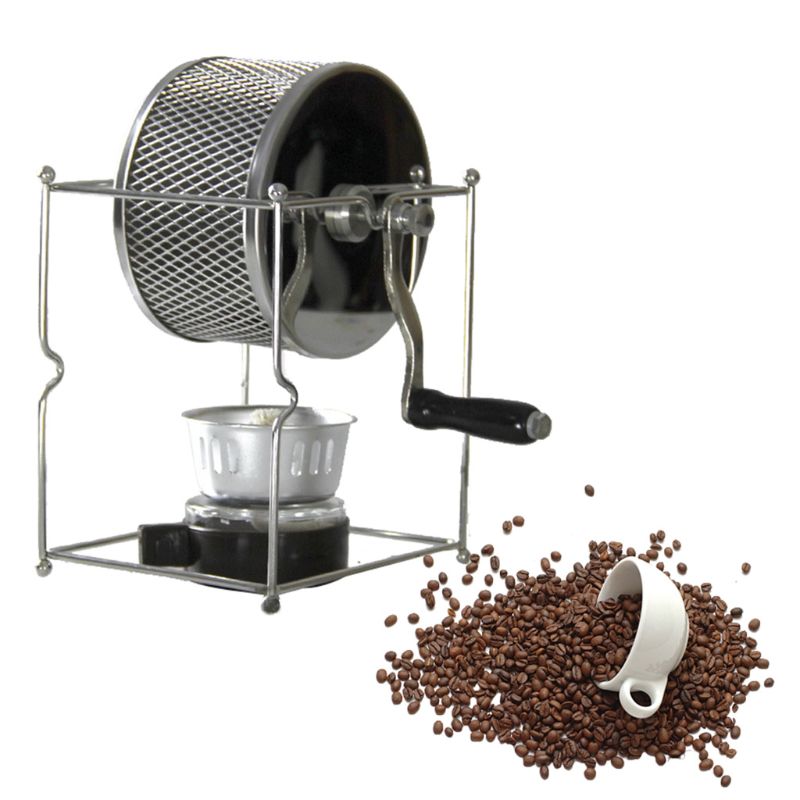Proterbar manuel praktisk kaffebønnerovnsæt rustfrit stål møller håndsving til hjemmerejse camping justerbar multifunktion