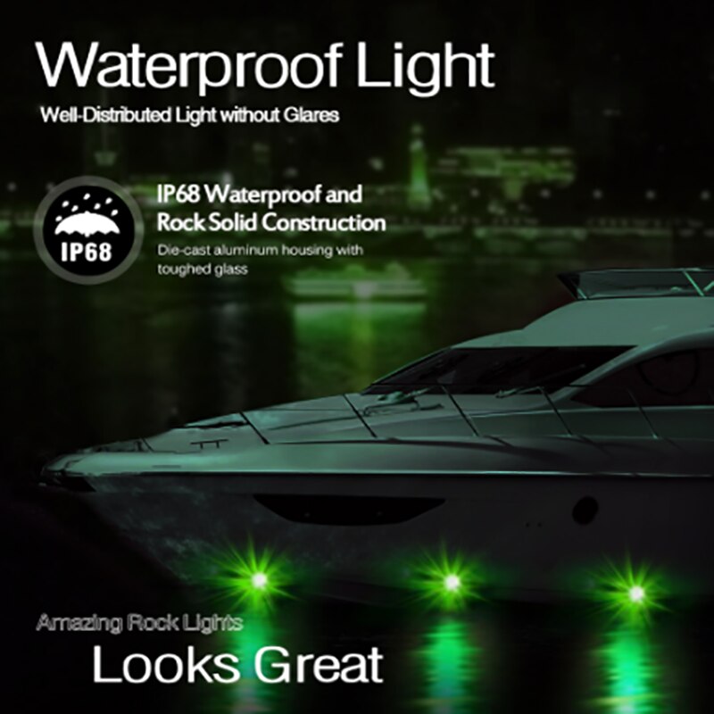 4x Submersible LED Boat Light IP68 Waterproof Unde – Grandado