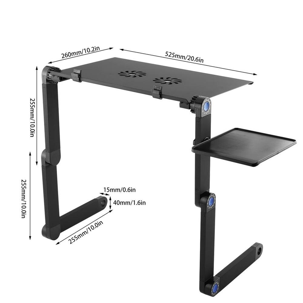 Laptop Table Stand With Adjustable Folding Ergonomic Stand Notebook Desk For Ultrabook, Netbook Or Tablet With Mouse Pad