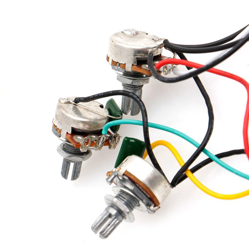 5-Way Switch 250k Pots Knobs Wiring Harness Pickup for Strat Guitar