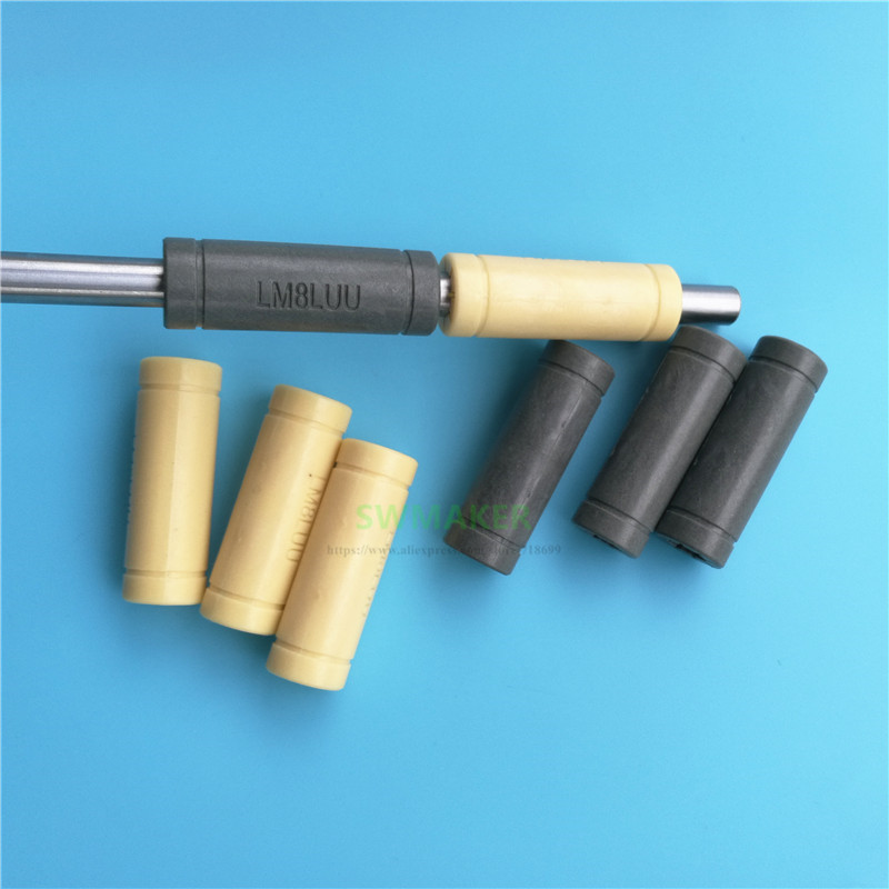 1pcs Solid Polymer LM8UU Linear Bearings Bushing LM8LUU 8MM 8*15*45mm RJ4JP-01-08 for Prusa Mendel DIY CNC machine